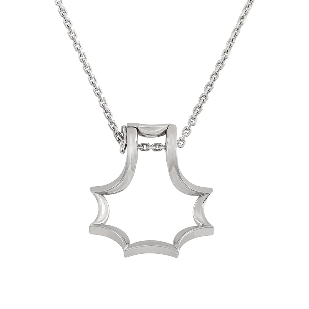 Crescent Of The Moon Men's Ring Holder Necklace