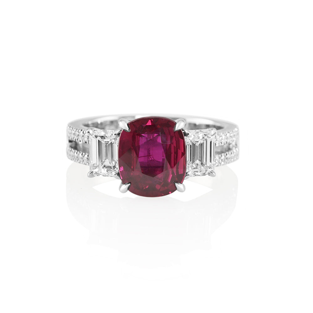 Ruby and Diamond Engagement Ring for Marcia