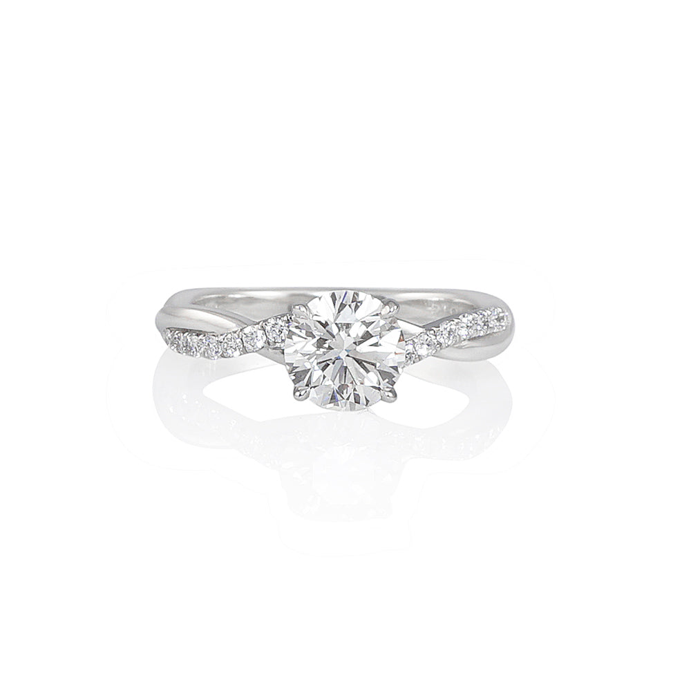 Diamond Criss Cross Engagement Ring for Sarah