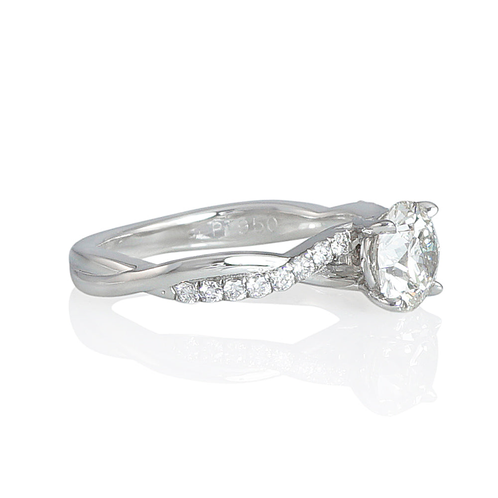 Diamond Criss Cross Engagement Ring for Sarah