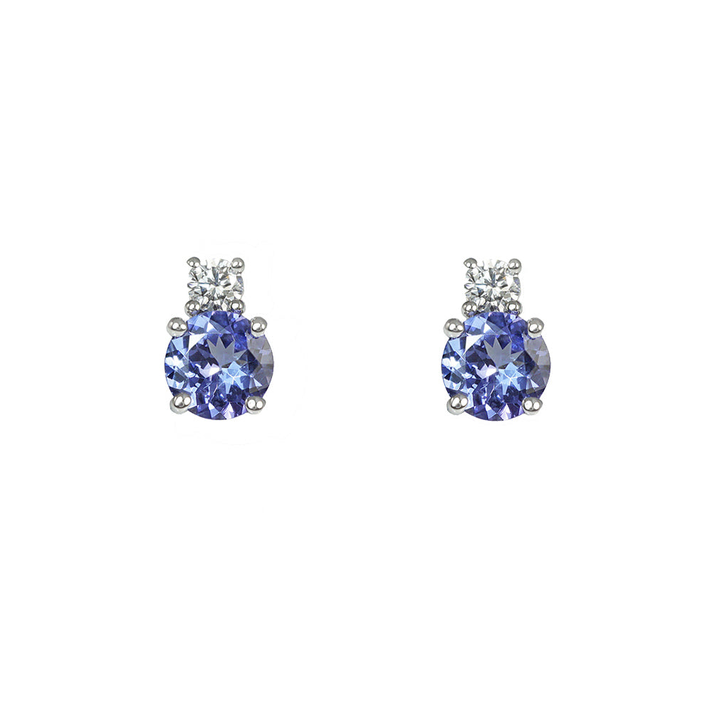 Tanzanite and Diamond Earrings