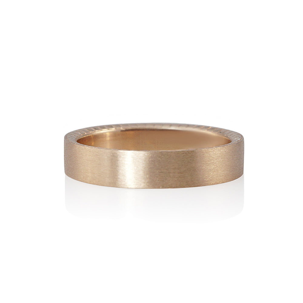 Sean Men's Rose Gold Race Car Wedding Band