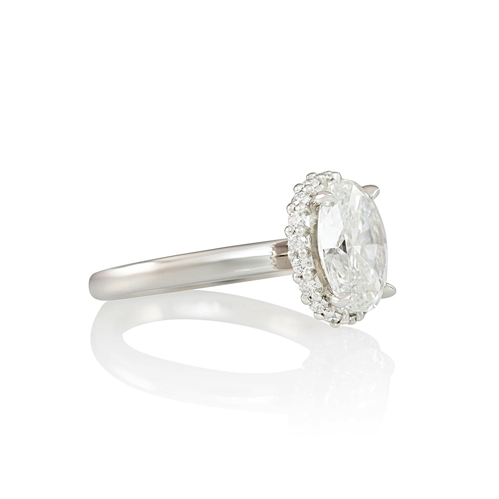 Signature Cynthia Britt Solitaire with Diamond Collar™ for Sarah