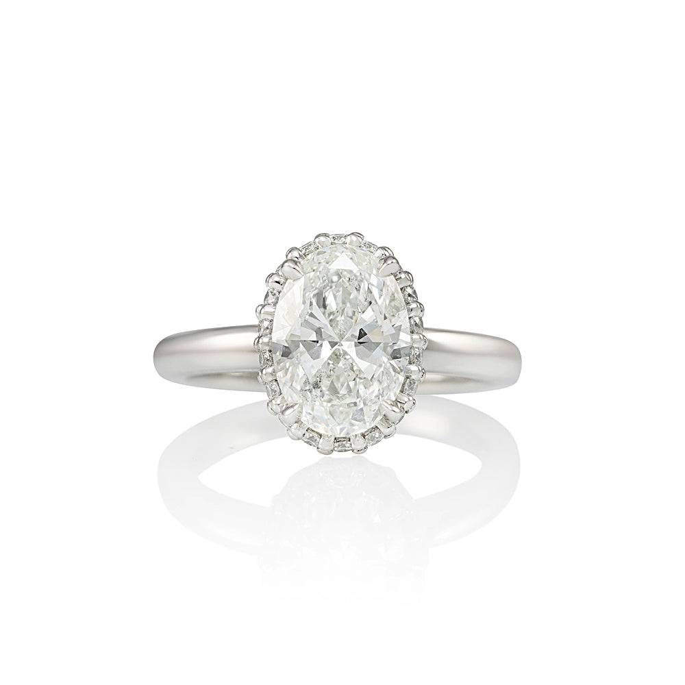 Signature Cynthia Britt Solitaire with Diamond Collar™ for Sarah