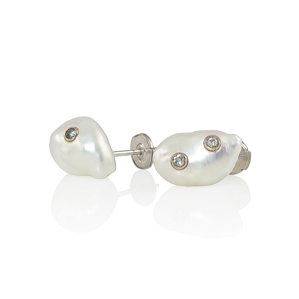 Baroque Pearl Earrings for Snow