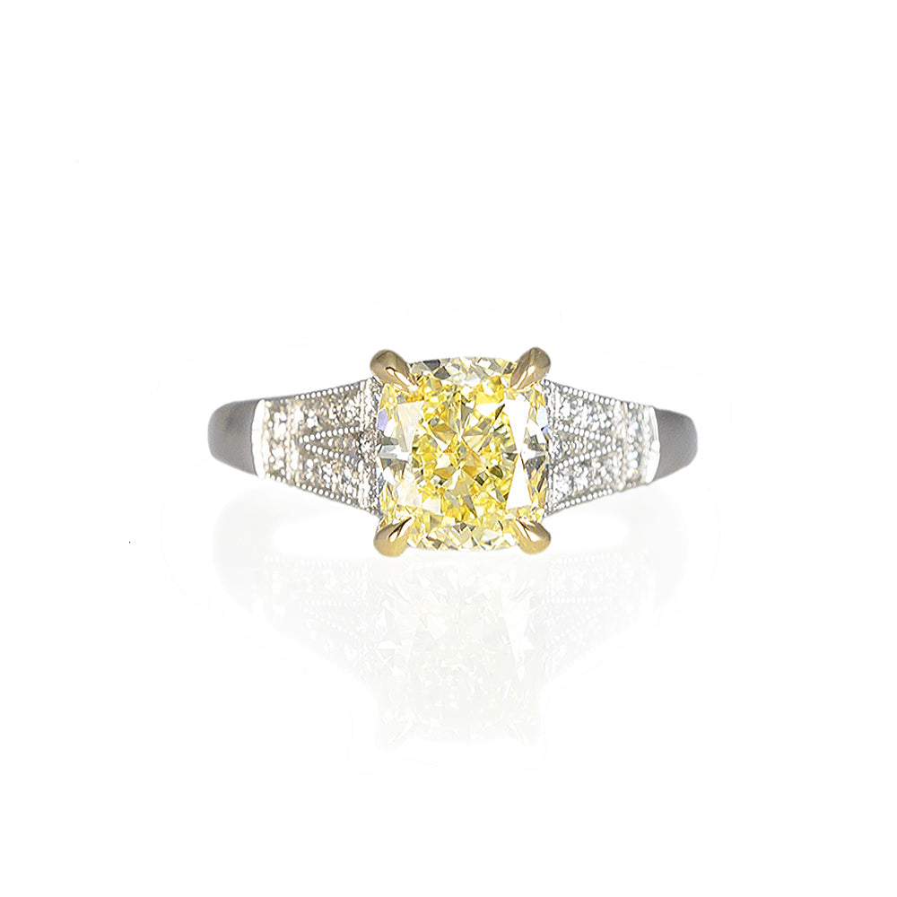 Kumari Fancy Yellow Diamond Engagement Ring