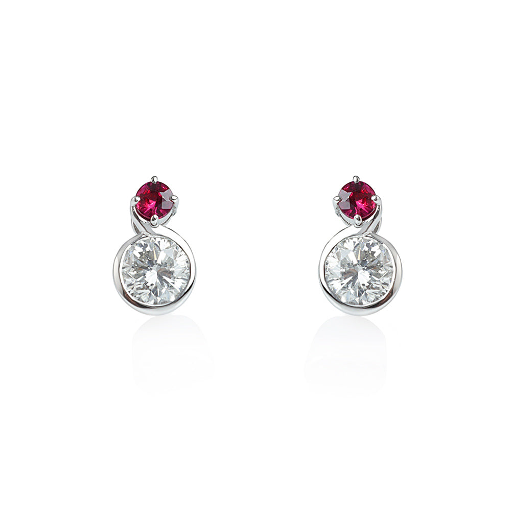 Ruby Music Note Earrings for Tasha