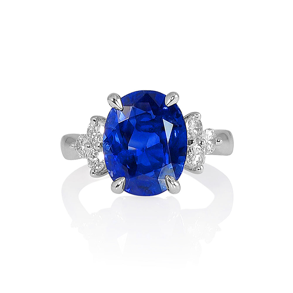 Theodora Sapphire and Diamonds Engagement Ring