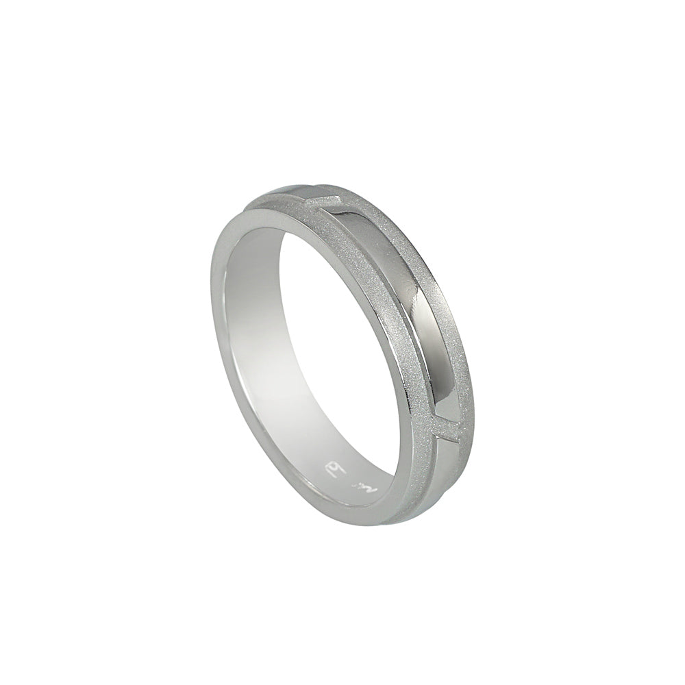 Ribbon Strip Wedding Ring for Thomas