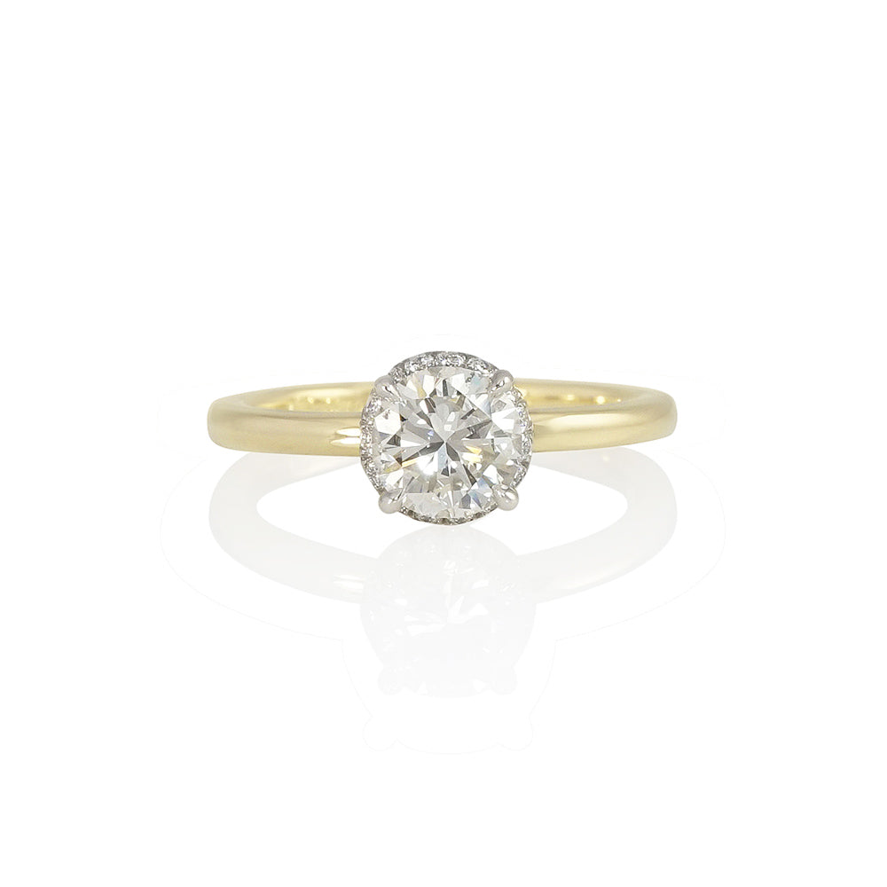 Two Tone Diamond Collar Solitaire for Caroline