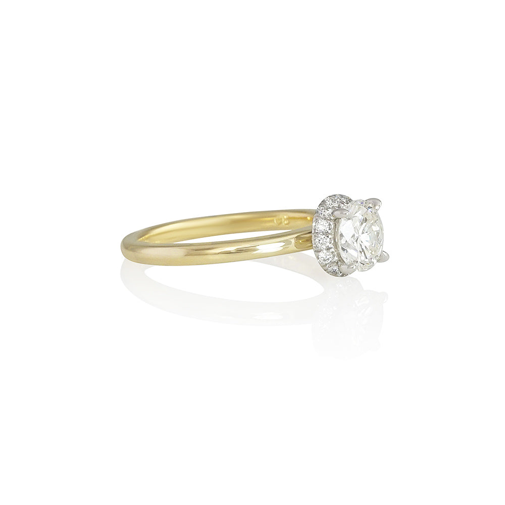 Two Tone Diamond Collar Solitaire for Caroline