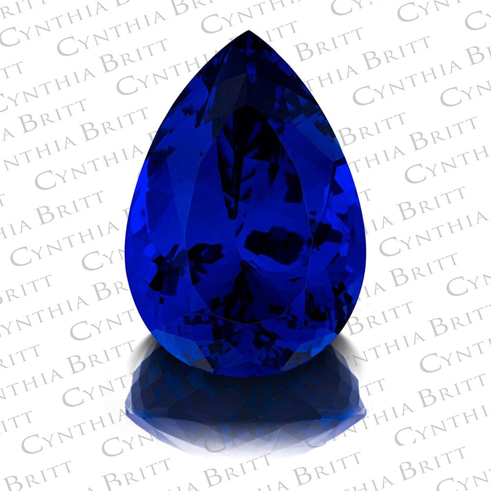 252.33 carat Pear-Shaped Blue-Violet Tanzanite