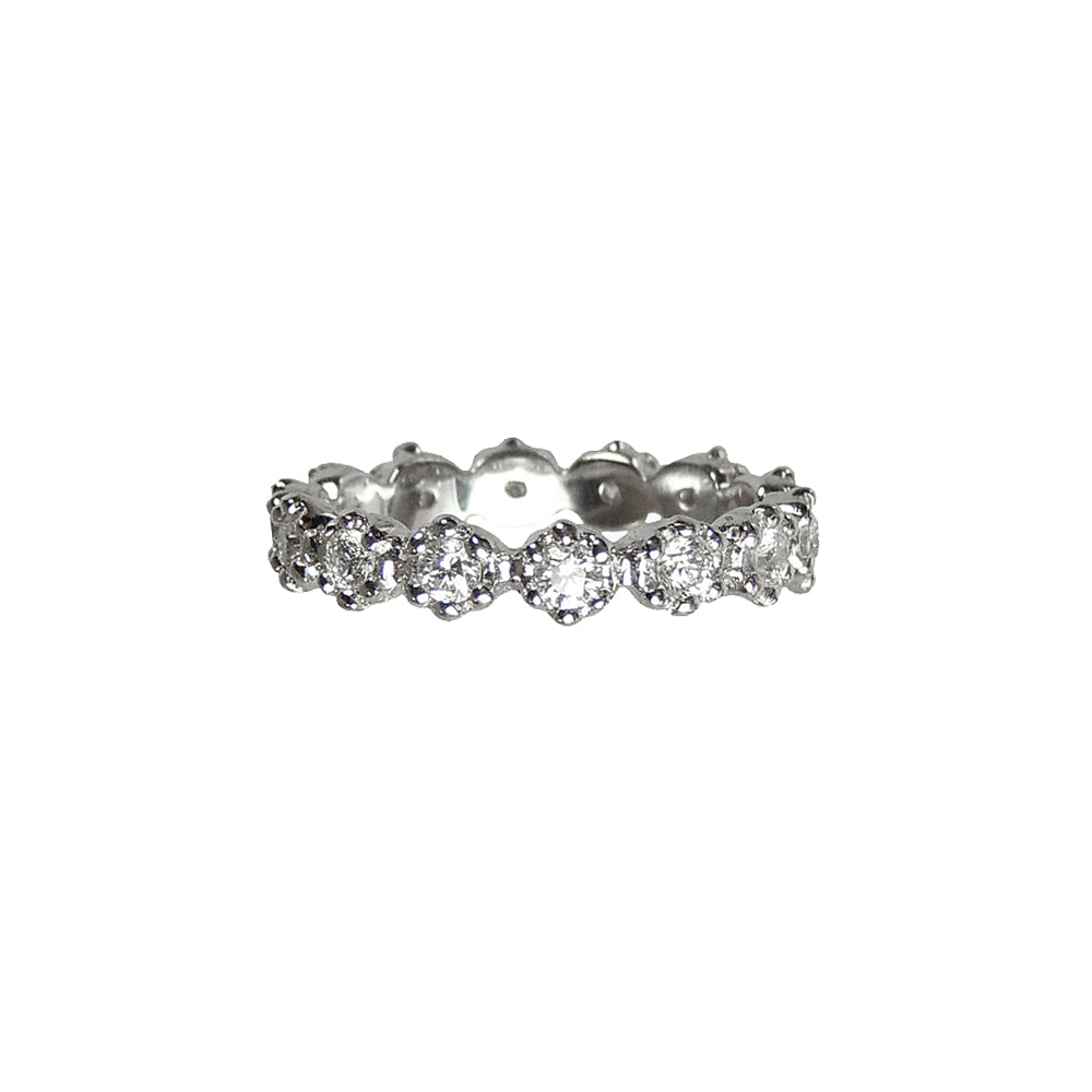 White Gold Britt Flower Eternity Band