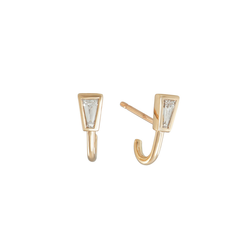 Peach Gold Diamond Earrings for Whitney