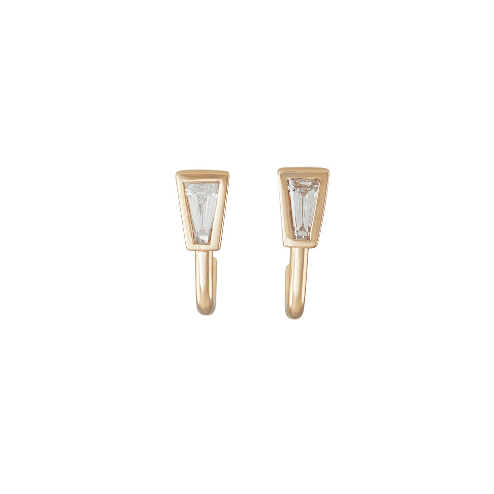 Peach Gold Diamond Earrings for Whitney