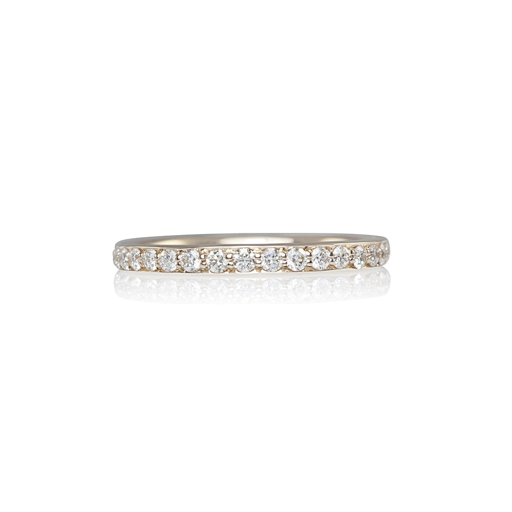 Peach Gold Diamond Eternity Band for Whitney