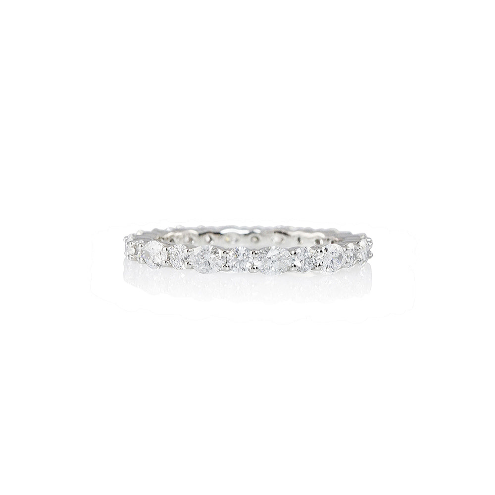 Oval and Round Diamond Eternity Ring for Yana