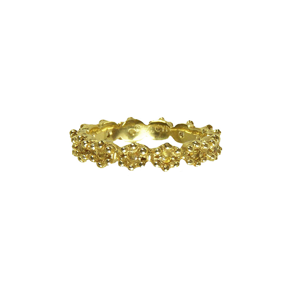 Yellow Gold Britt Flower Eternity Band