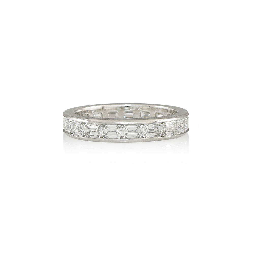 Emerald Cut Diamond Eternity Band for Zahrah