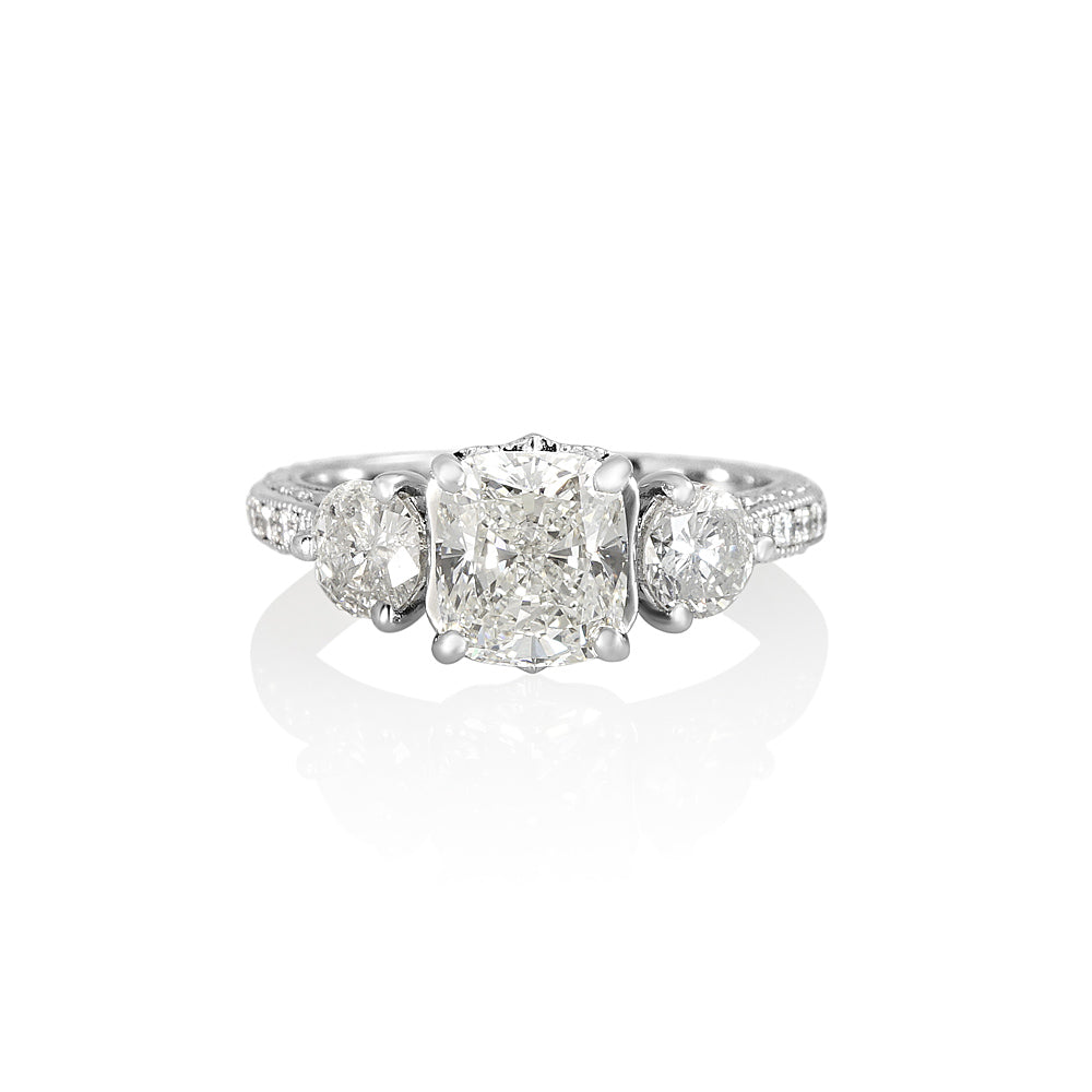 Adrienne Three Stone Engagement Ring