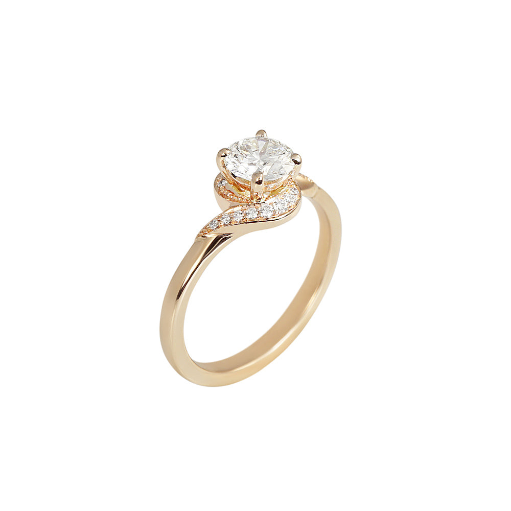 Adrienne Twist Diamond Engagement Ring by Cynthia Britt