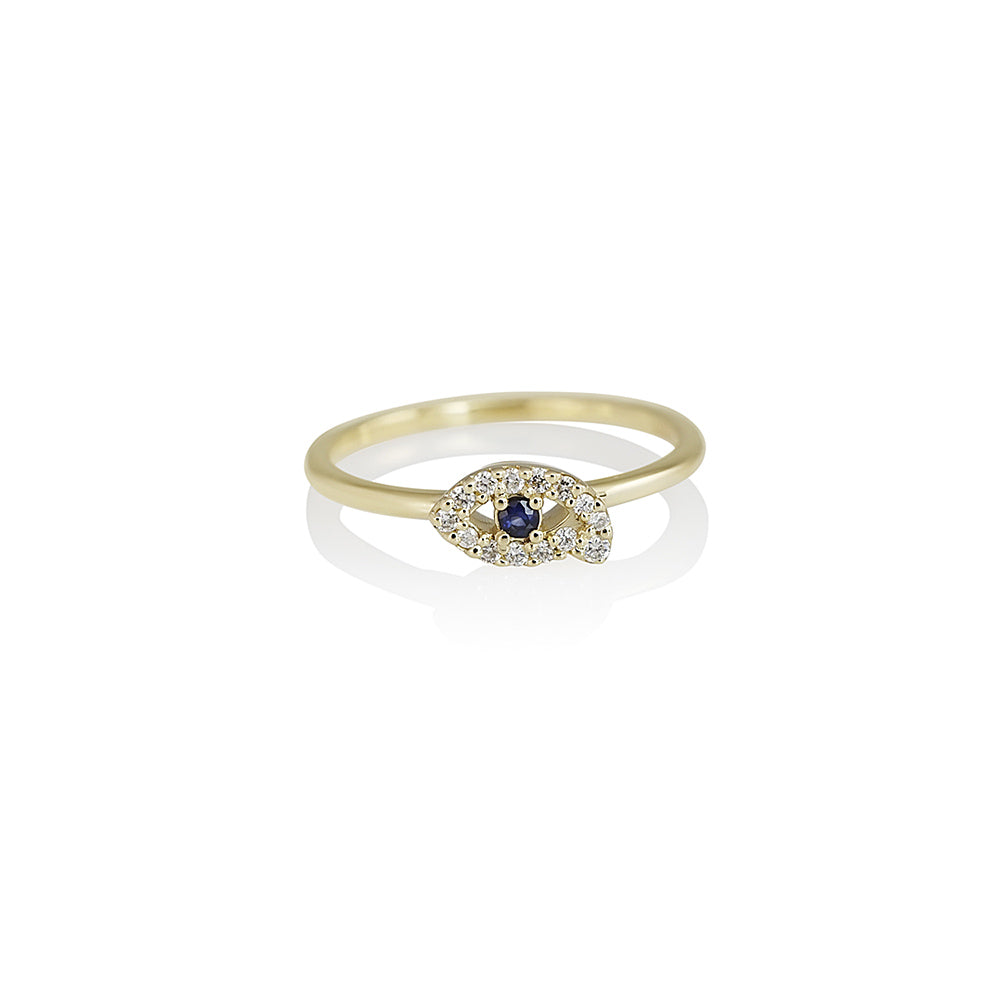 Diamond and Sapphire Eye Ring by Cynthia Britt