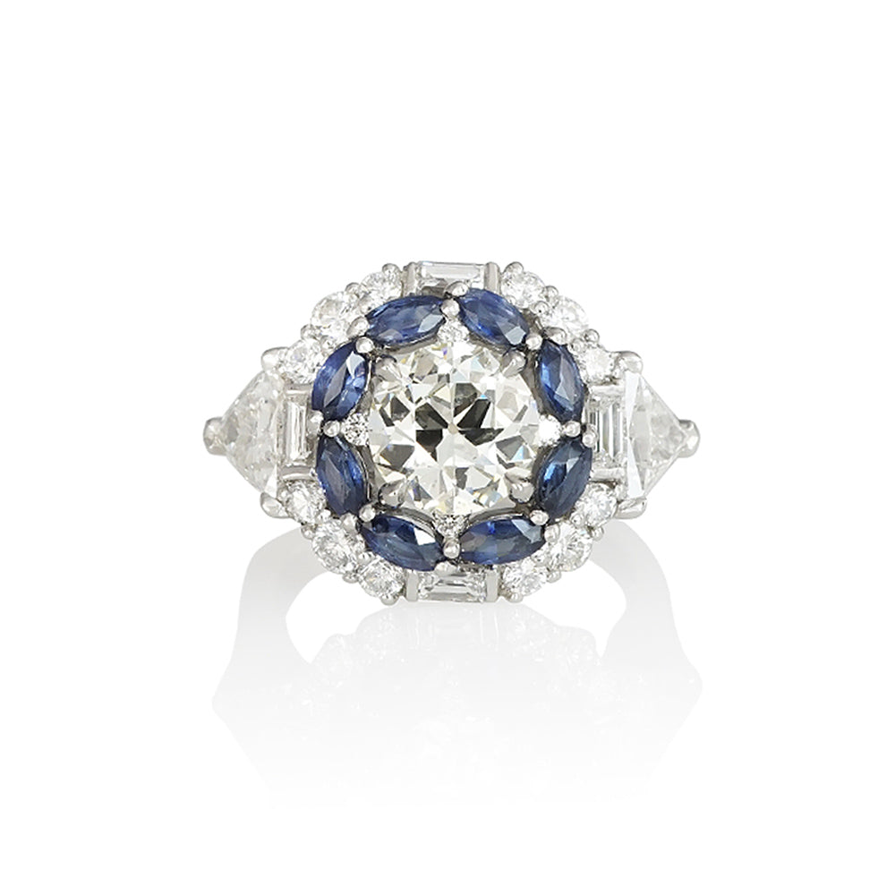 Exceptional Diamond Ring with Double Halo for Ann