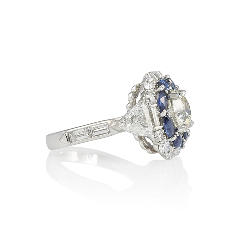 Exceptional Diamond Ring with Double Halo for Ann