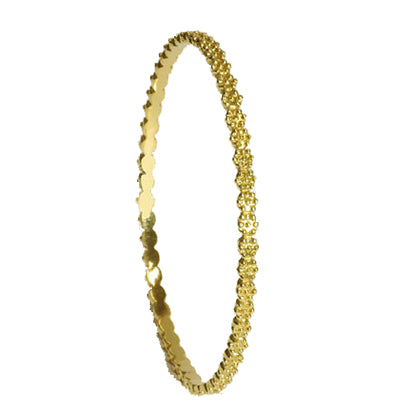 Britt Flower Gold Bangle in 18K Yellow Solid Gold