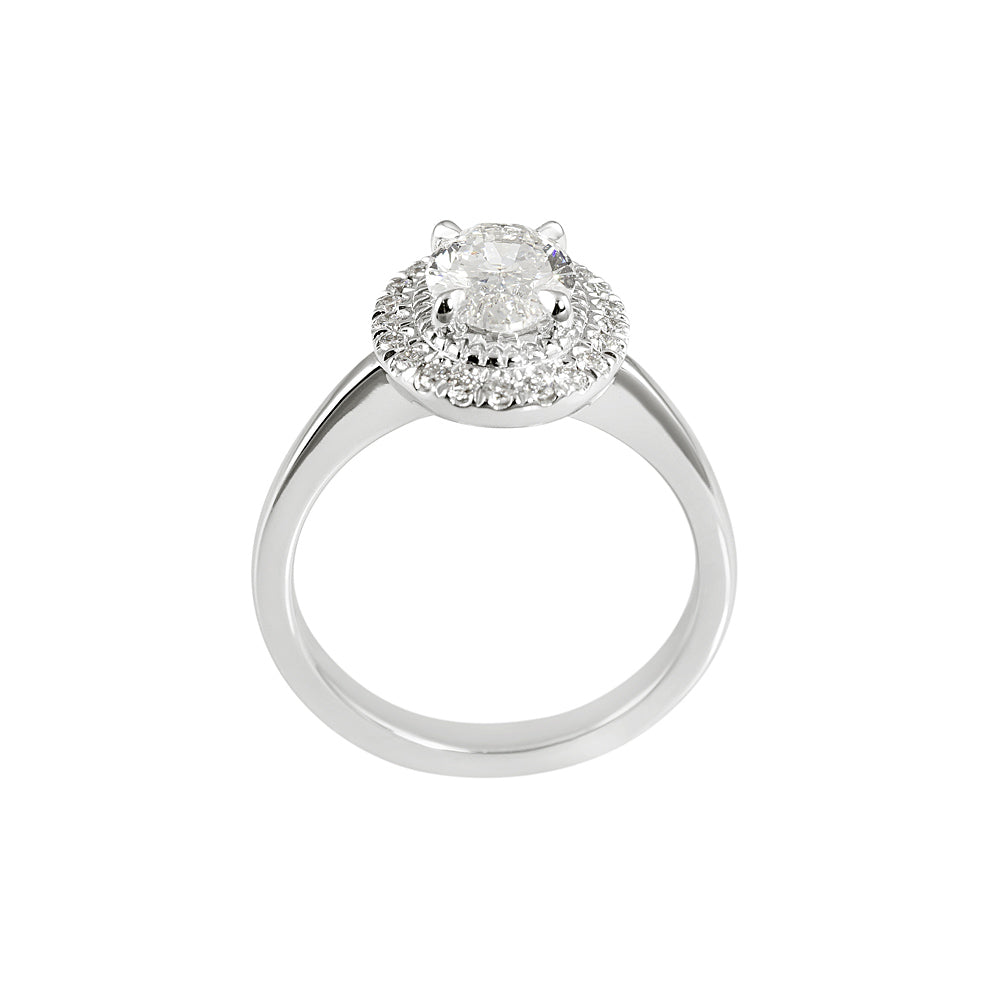 Brittany Oval Diamond Halo Engagement Ring