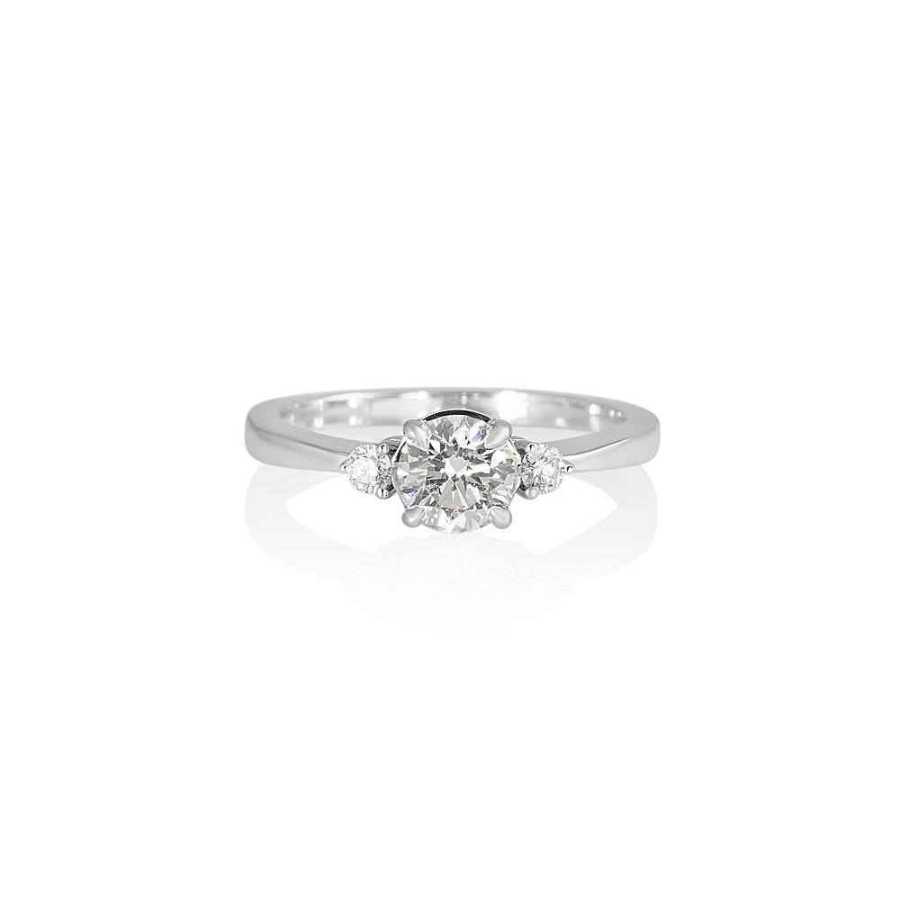 Cassandra Three Stone Diamond Engagement Ring