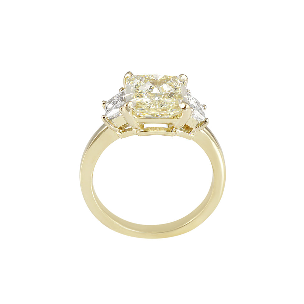 Catherina Fancy Yellow Diamond Three Stone Engagement Ring