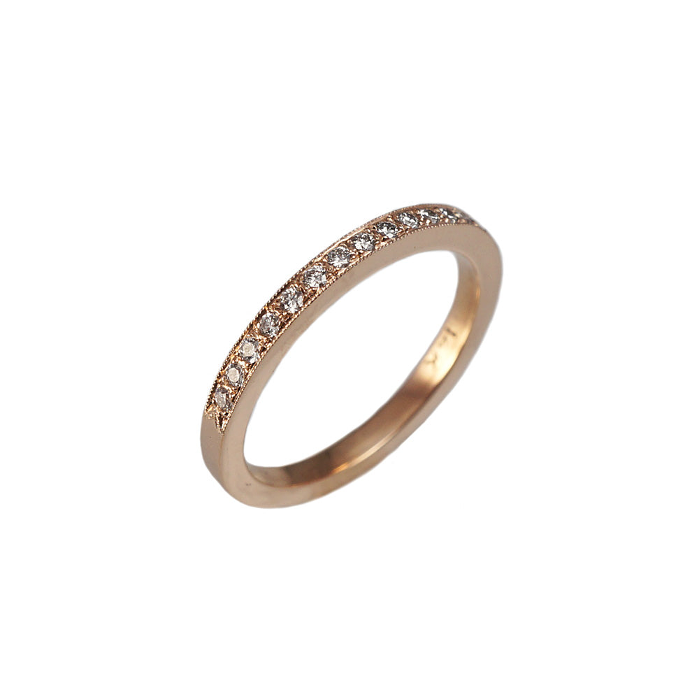 Elizabeth Gold Diamond Wedding Band