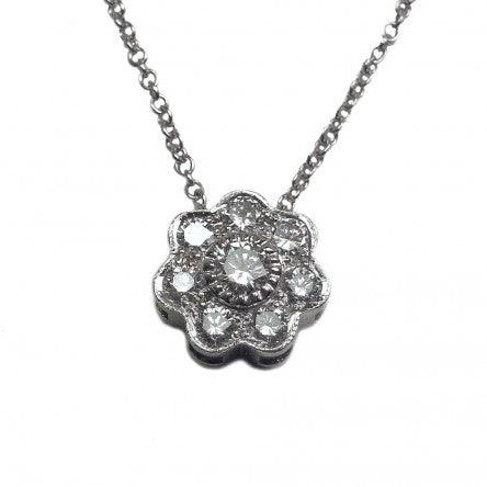 Elyssa Flower Diamond Pendant Custom Made