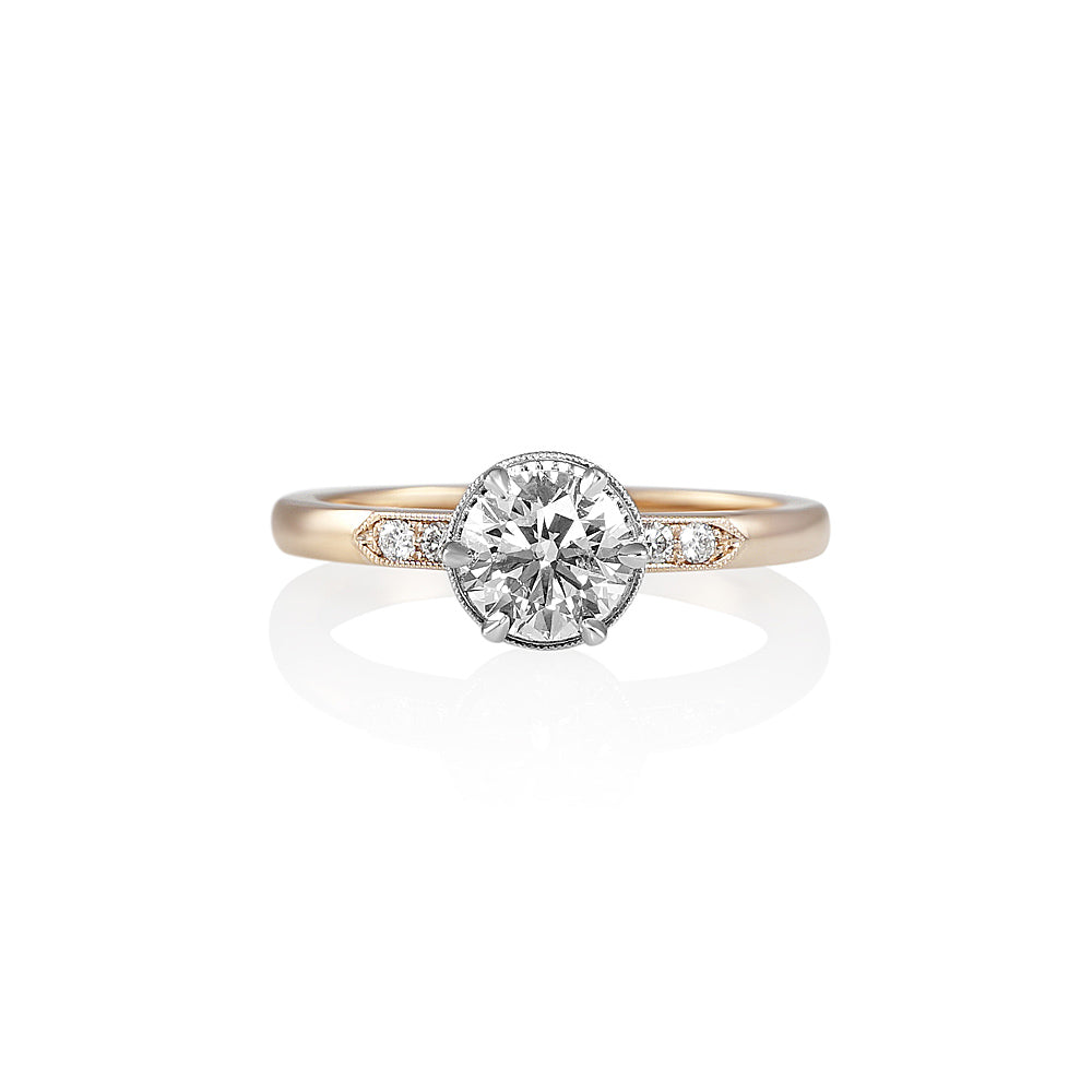 Gabi Rose Gold and Platinum Diamond Engagement Ring