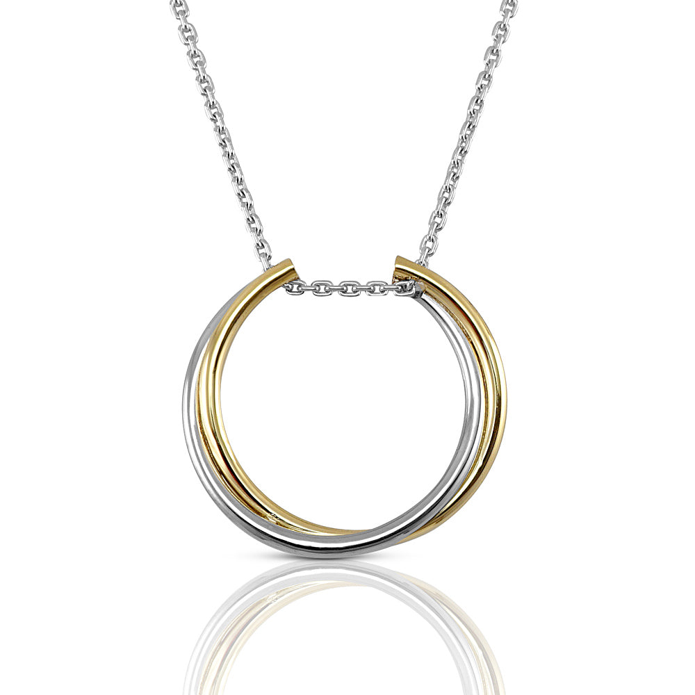 Gold Two Tone Ring Holder Necklace