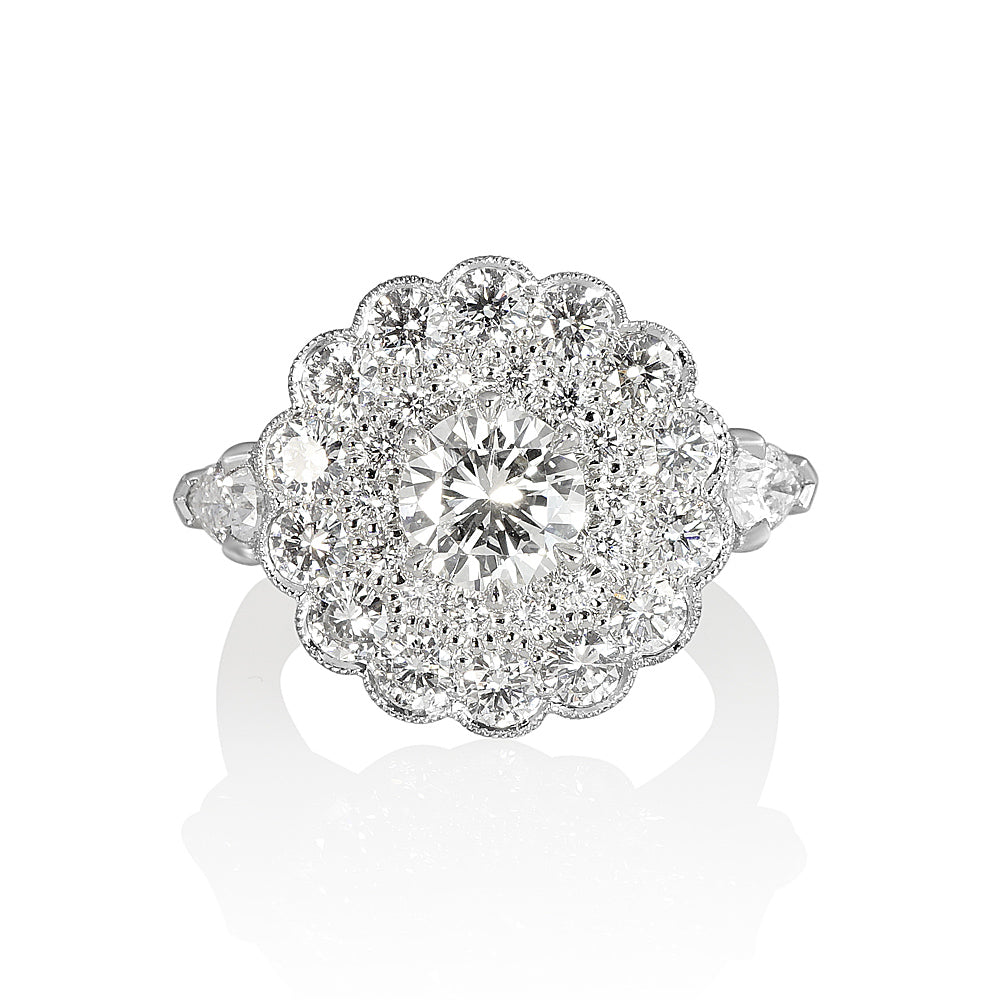 Diamond Cluster Engagement Ring for Helen