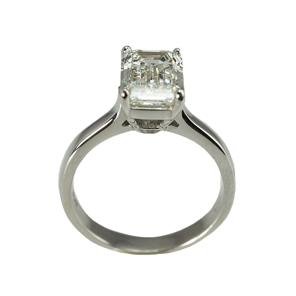 Kim Emerald Cut Diamond Solitaire Engagement Ring