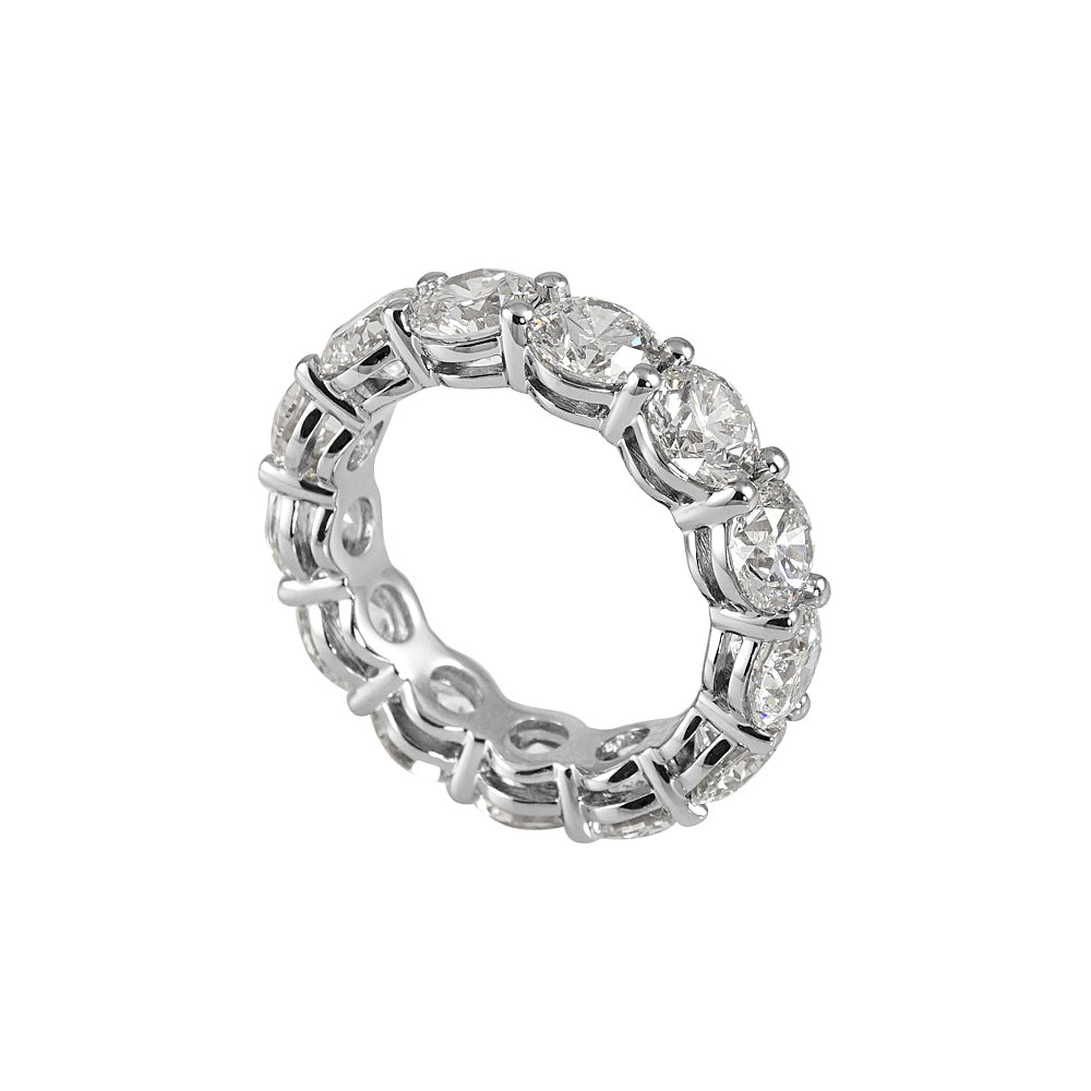 Lara Round Brilliant Cut Platinum and Diamond Eternity Wedding Band