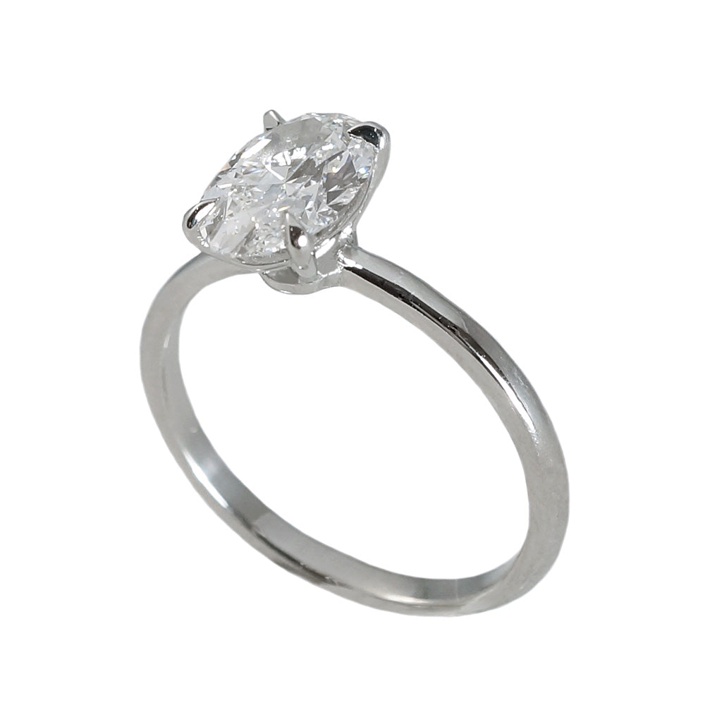 Laura Oval Solitaire Diamond Engagement Ring