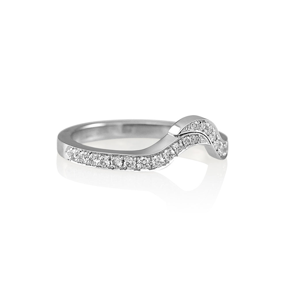 Leigh Curved Diamond Wedding Ring