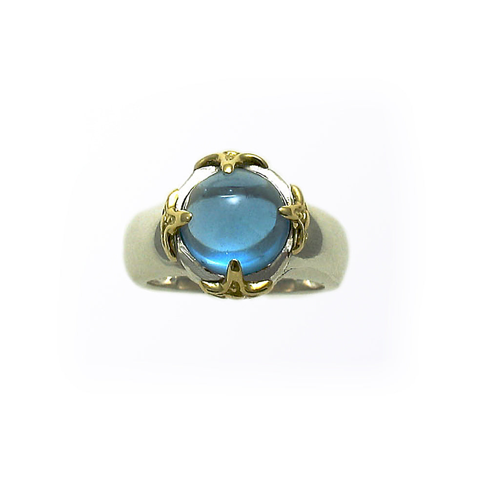 LUV Moods Blue Topaz Cabochon Ring