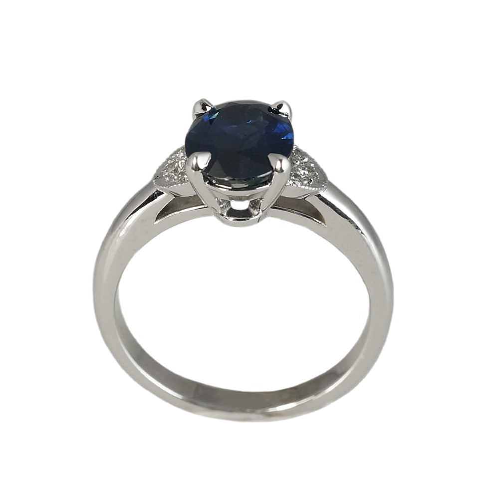 Magee Custom Sapphire and Diamond Engagement Ring