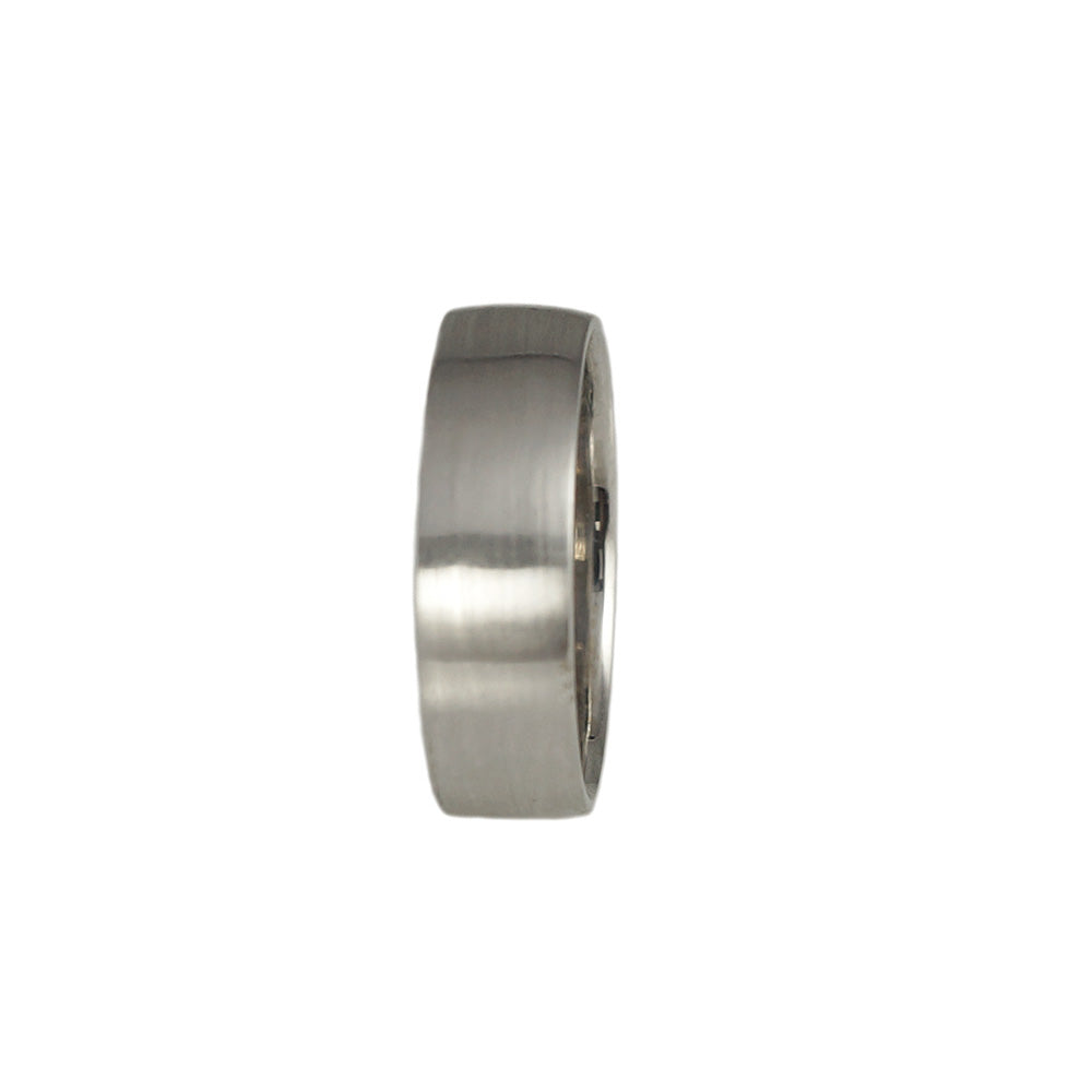 Wylie White Gold Sandblast Wedding Ring