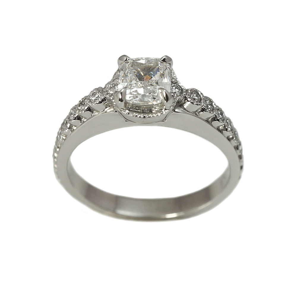 Monica Cushion Cut Diamond Engagement Ring