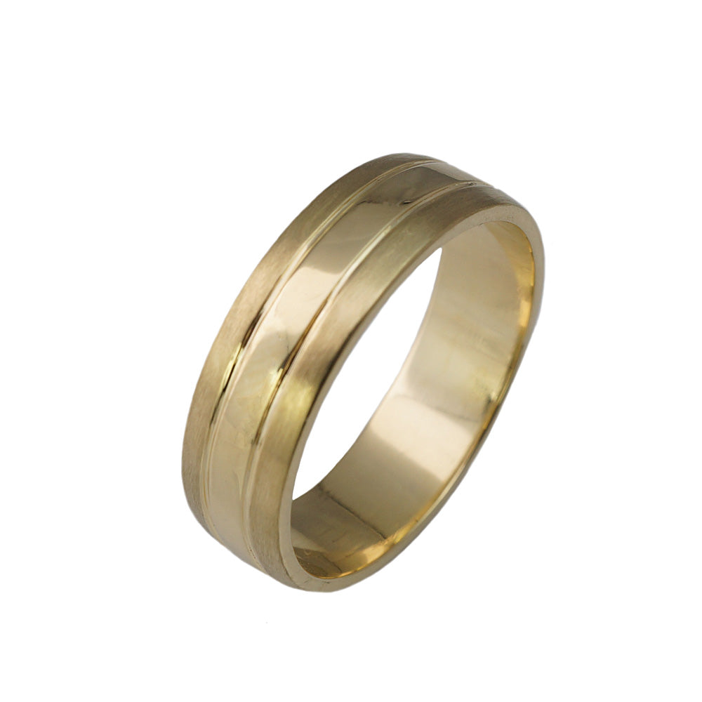 Olaf Yellow Gold Men's Wedding Ring