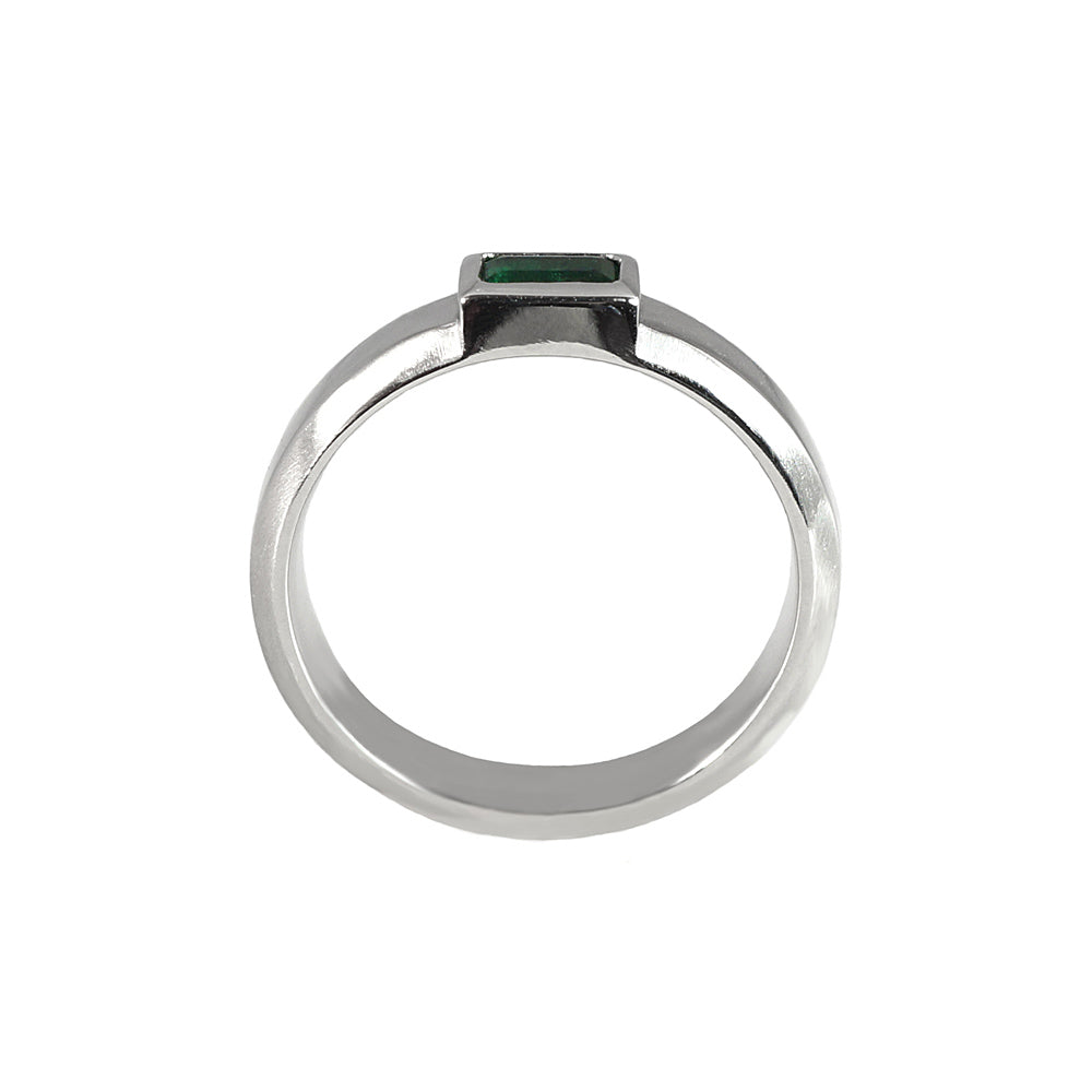 Phillip Emerald And Platinum Wedding Band