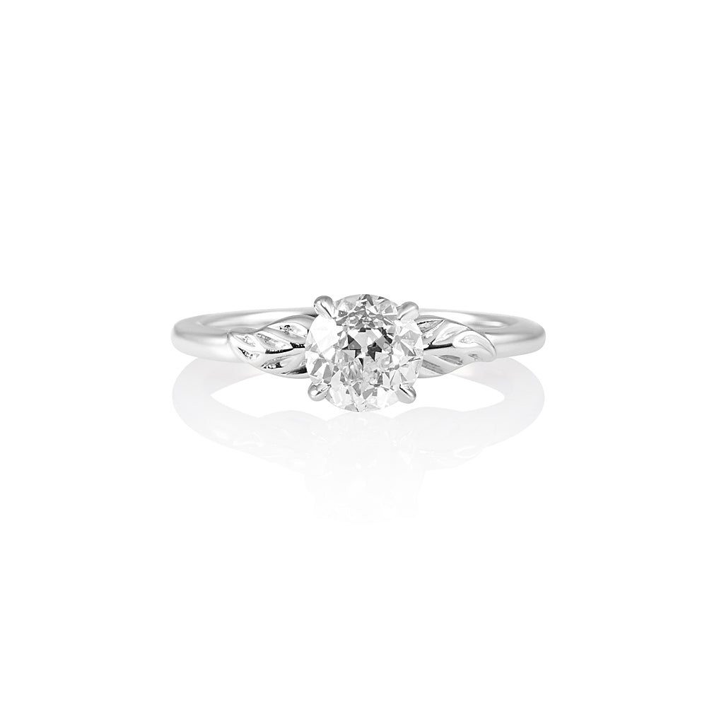 Reiko Solitaire Leaf Engagement Ring