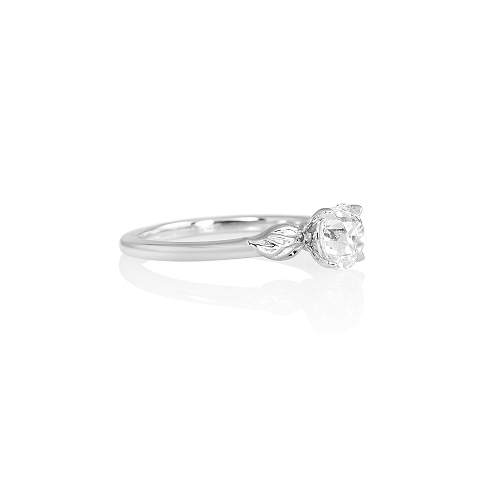 Reiko Solitaire Leaf Engagement Ring