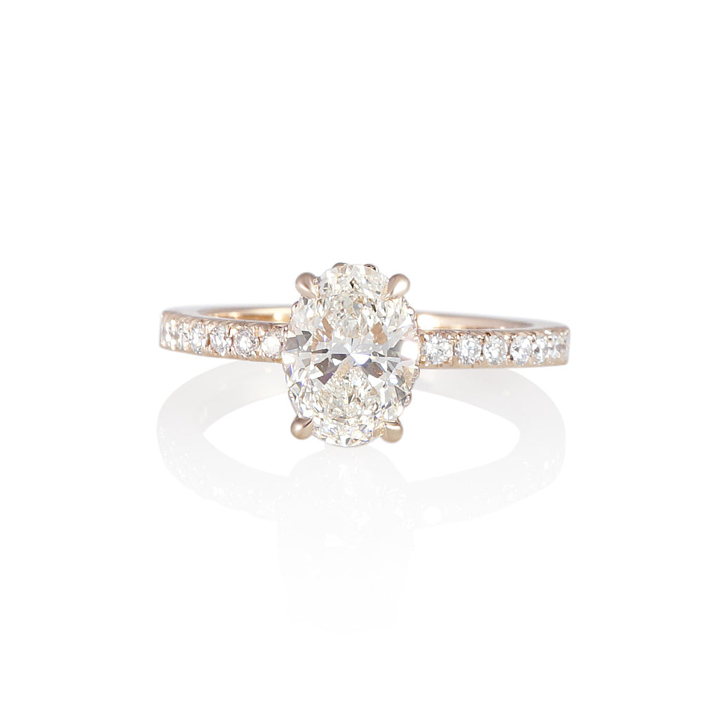 Rose Gold and Diamond Collar™ Engagement Ring for Taliana